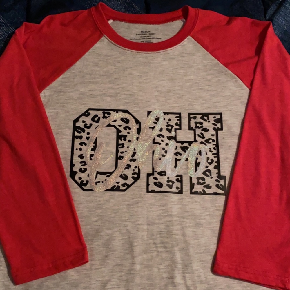 Ohio state three-quarter (3/4) sleeve baseball T/shirt